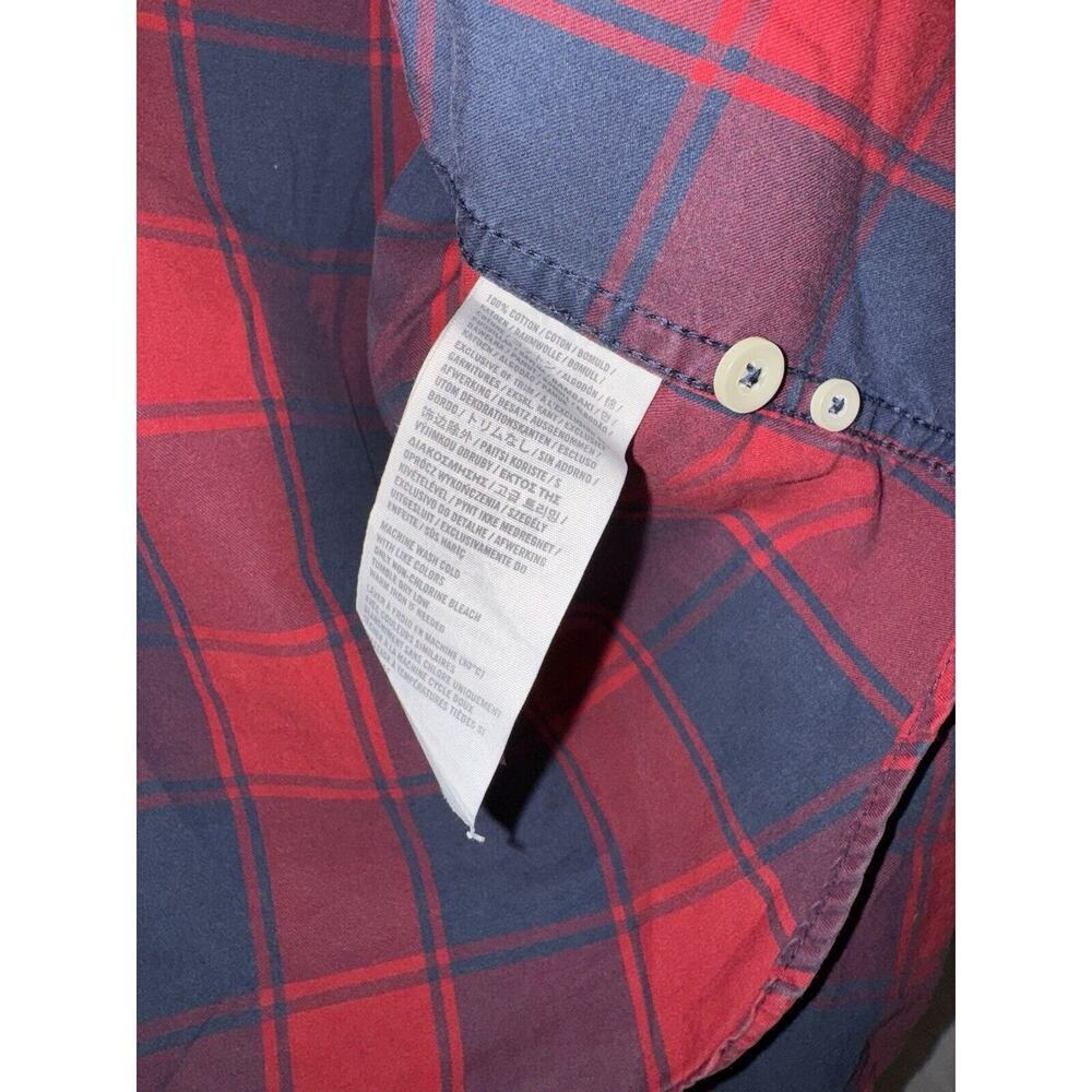 Abercrombie & Fitch Mens LARGE Muscle Long Sleeve Plaid Flannel Shirt Button Up - Picture 4 of 7